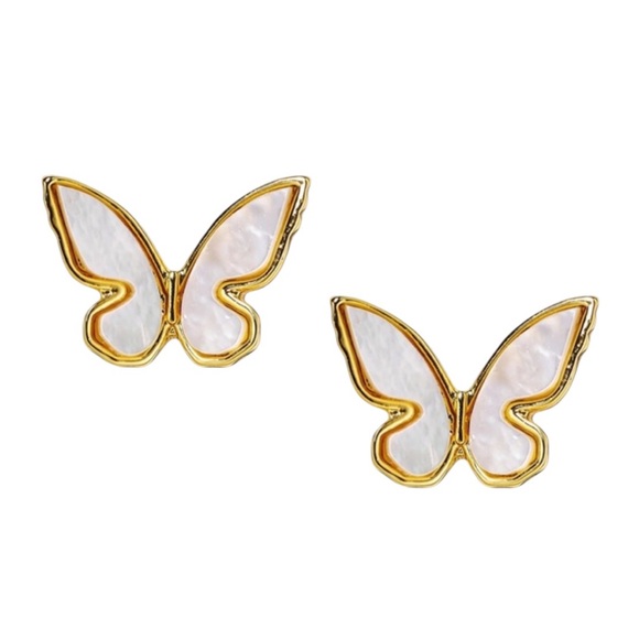 Kate Spade In A Flutter Mother Of Pearl Butterfly Earrings - Picture 3 of 3